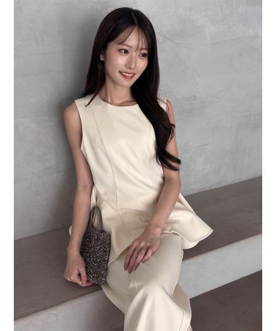 ペプラムパンツセットアップ