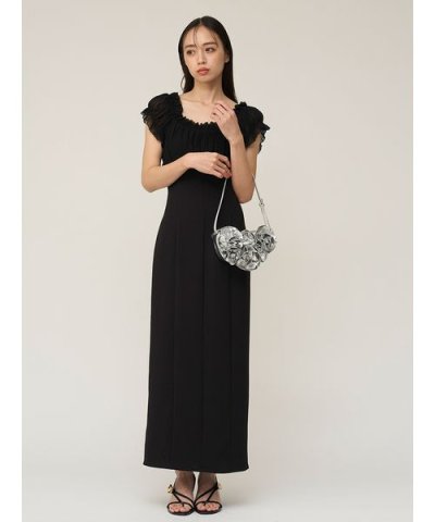 シアーギャザードッキングワンピース