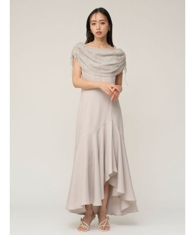 ドレープケープマーメイドドレス