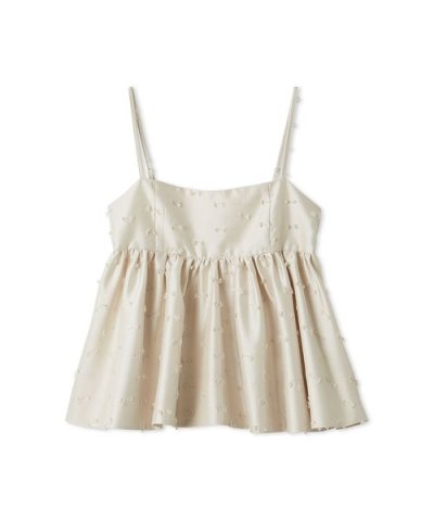 ジャガードペプラムキャミトップス