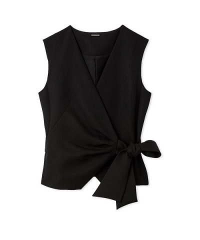 ノットデザインペプラムジレ／ウォッシャブル・UVカット・防シワ