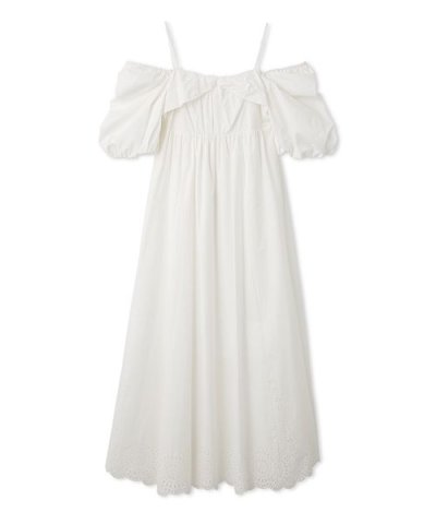 3wayパフスリーブエンブロイダリーワンピース