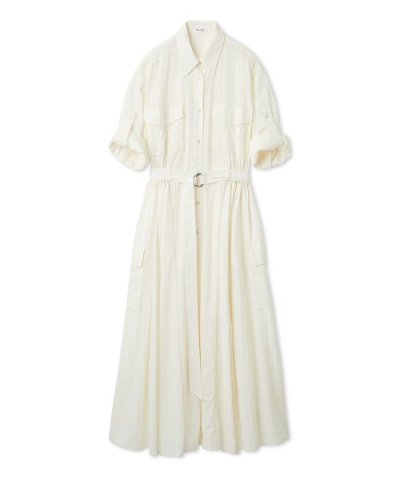 レーストリムシャツワンピース／ウォッシャブル・接触冷感・撥水