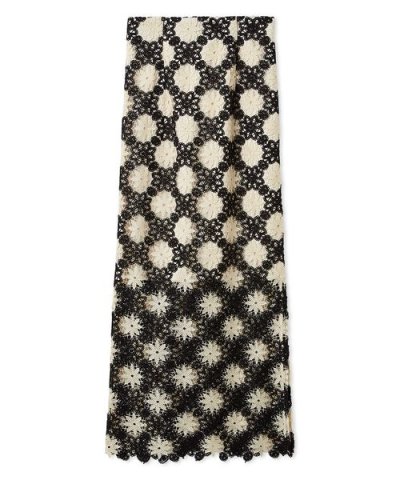 フラワータイルレースタイトスカート