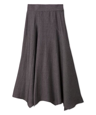 アシメドレープリネンスカート