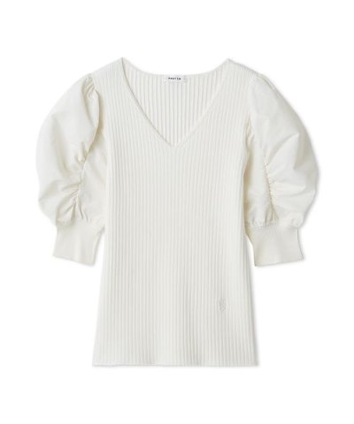 パフスリーブニットトップス
