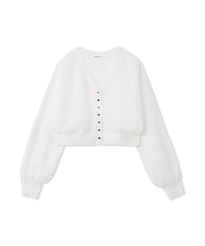 シアーVネッククロップドカーディガン