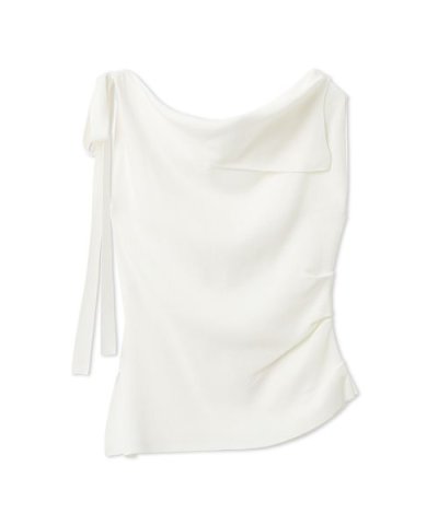 アシメネックドレープニット／ウォッシャブル