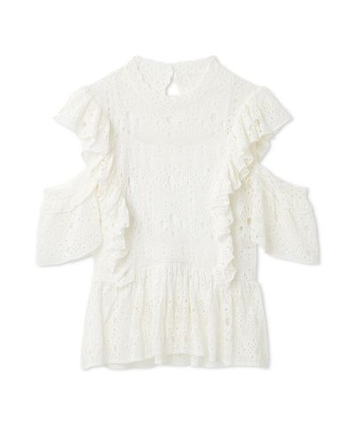 アイレットペプラムニットプルオーバー