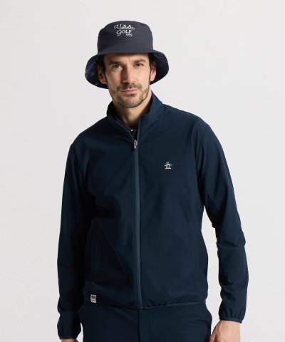 マンシングウェア MUNSINGWEAR ドットメッシュフルジップカットソー