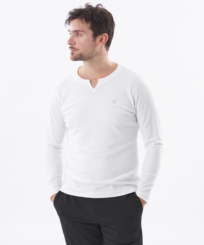 ダブルフェイスキーネックロンT(508731867)｜HANKYU MEN'S / 阪急メンズ