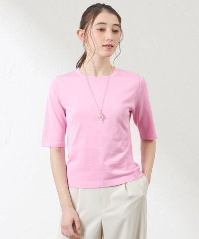 コットンシルク クルーネックプルオーバー