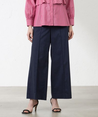 シャンブレーデニム ワイドパンツ