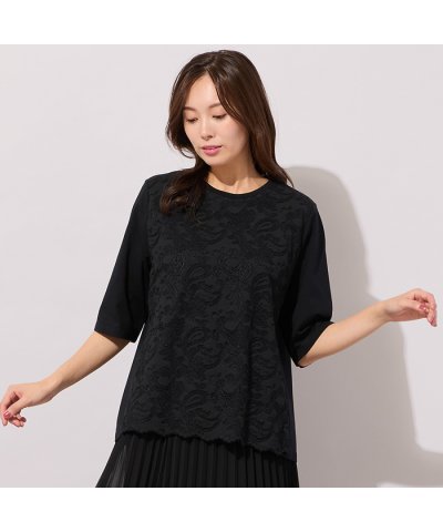 ピサーノ PISANO 【手洗いOK】フロントレースカットソー