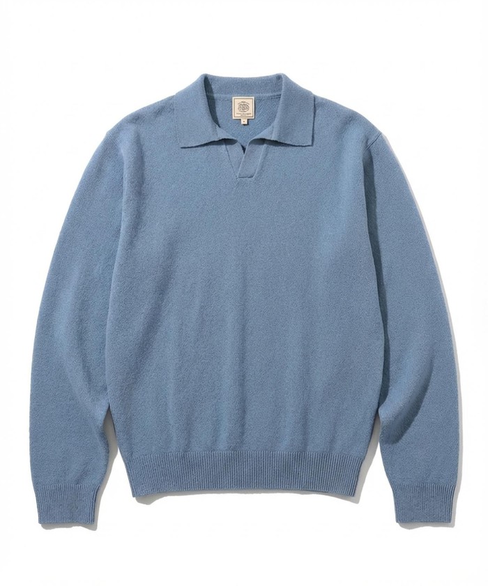 ミックスブークレ スキッパーポロシャツ(508763752)｜HANKYU MEN'S