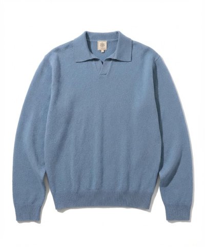 ミックスブークレ スキッパーポロシャツ