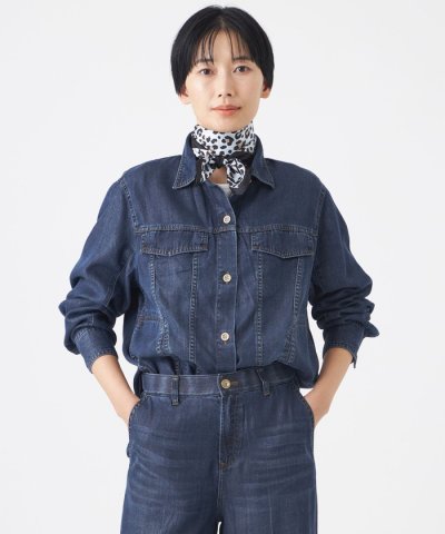 【マシンウォッシャブル】ラメソフトデニムジャケット
