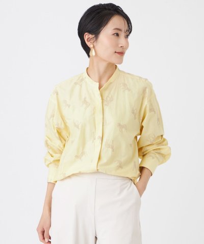 【カタログ掲載・ウォッシャブル】ゼブラエンブロイダリーシャツ