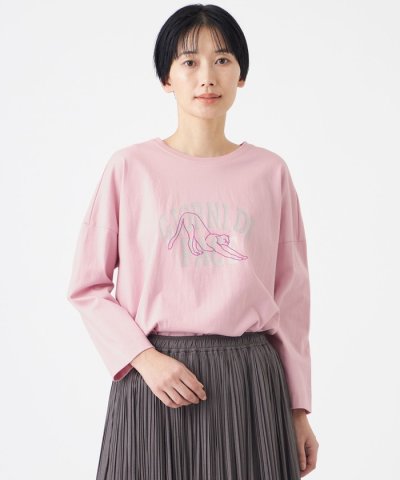 【カタログ掲載・ウォッシャブル】アニマルエンブロイダリーカットソー