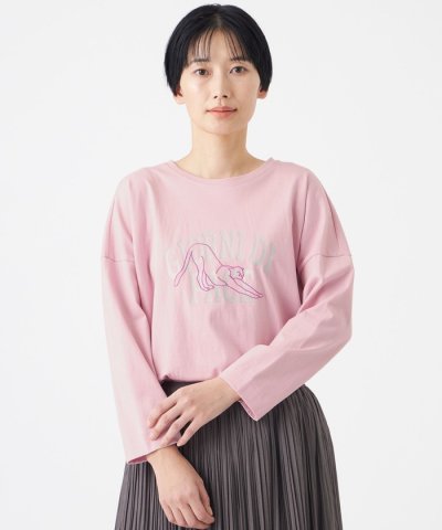 【L】【カタログ掲載・ウォッシャブル】アニマルエンブロイダリーカットソー