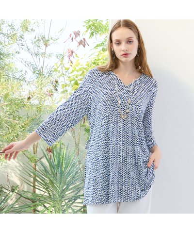 リリアンビューティ Liliane Burty 【M～4L】ストライププリントT