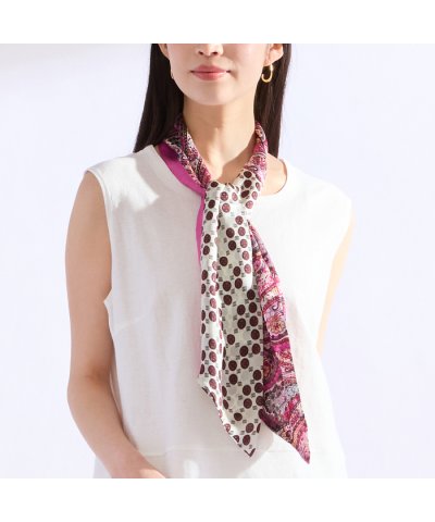 リリアンビューティ Liliane Burty 幾何×ペイズリーシルクスカーフ