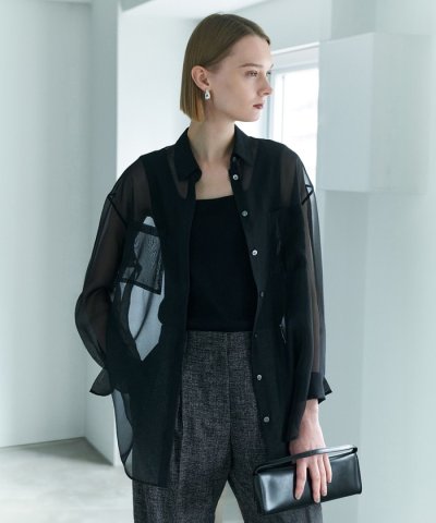 ドライシアーオーガンジー シャツ