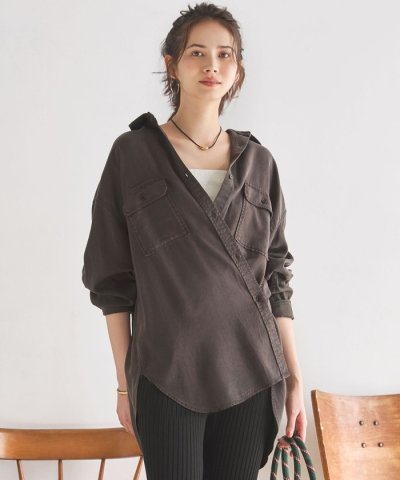 【SLOW/一部店舗限定】ガーメントツイル 2WAY シャツ