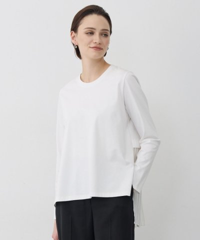 シフォンプリーツコンビ カットソー