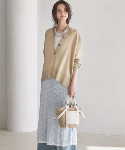 【SLOW/一部店舗限定】リンクルレース レイヤード ワンピース