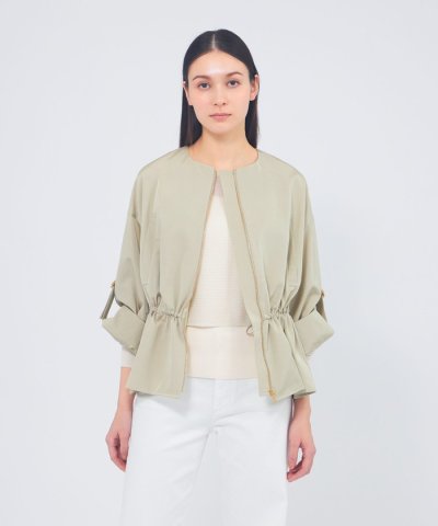 グログランタフタ ジップアップブルゾン