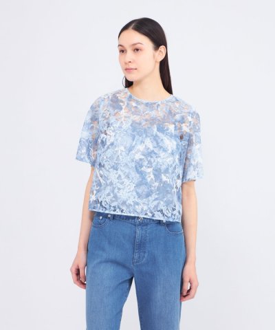 フィオーレレースプリント Tブラウス