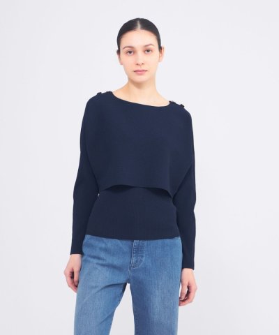 【WEB＆一部店舗限定】レイヤードリブニットプルオーバー