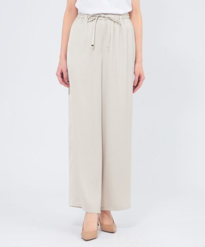 ドレープサテン ワイドパンツ