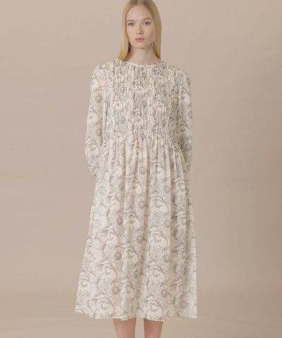 【婦人画報4月号掲載】【BIBURY FLOWER】エッチングバイブリーワンピー