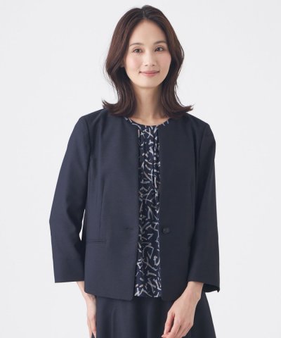 【美シリーズ・セットアップ対応・ウォッシャブル】オックスストレッチジャケット