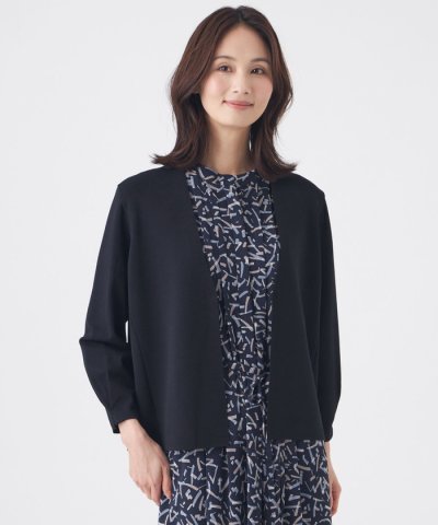 【ウォッシャブル】ヴィスコースストレッチカーディガン