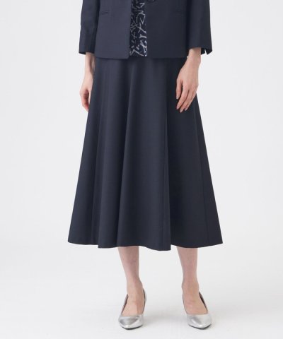 【美シリーズ・セットアップ対応・ウォッシャブル】オックスストレッチフレアスカート