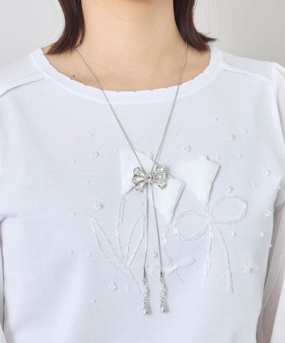 リボンスライドネックレス