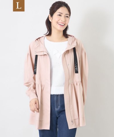 【L】ハイカウントタフタフーデット コート