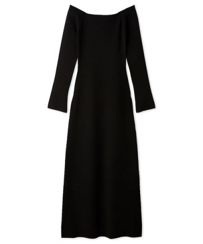 オフショルIラインニットワンピース