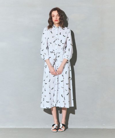 ヒールプリントシャツドレス