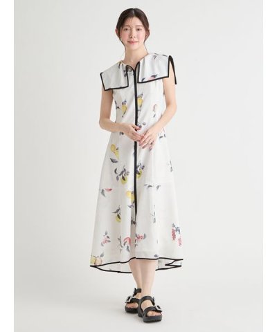 【洗える】フルーツプリントワンピース