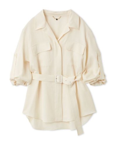 オープンカラーサファリシャツ