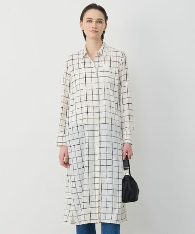 【30th ANNIVERSARY】 ウィンドウペンプリント シャツワンピース