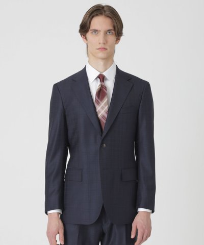 【一部店舗限定】LORO PIANAネイビーマルチカラーチェックスーツ