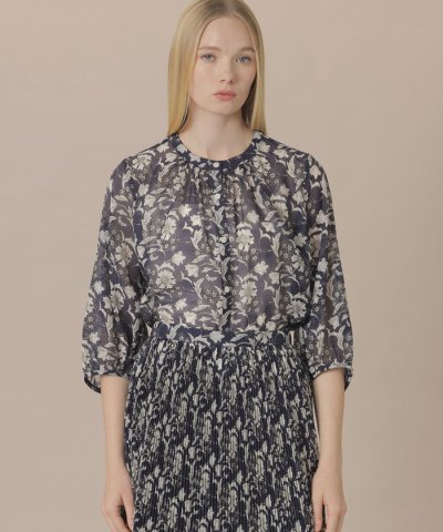 【BIBURY FLOWER】バイブリーオーガンジーブラウス