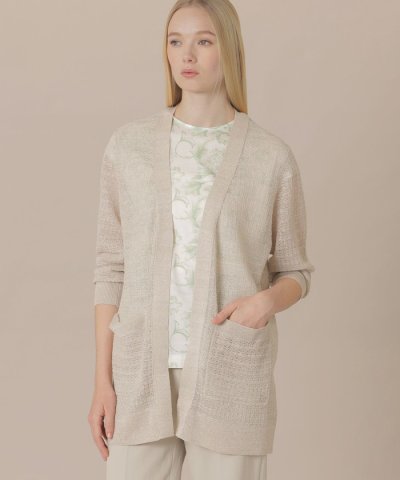 【婦人画報4月号掲載】ラスターリネンニットロングカーディガン