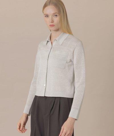 【婦人画報4月号掲載】シャイニーリネンニットシャツ