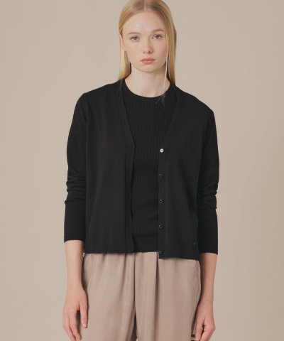 ハイツイストコットンニットカーディガン